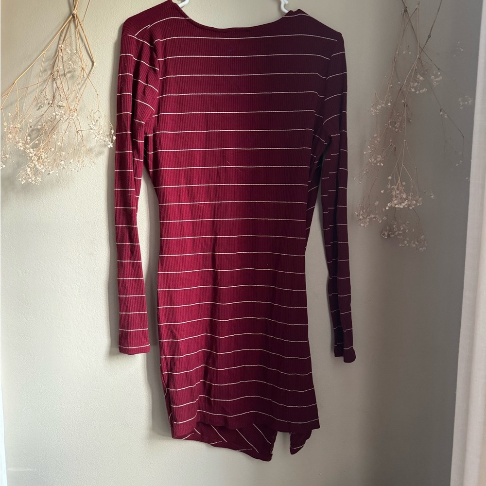 Timing Bodycon Midi Dress Maroon